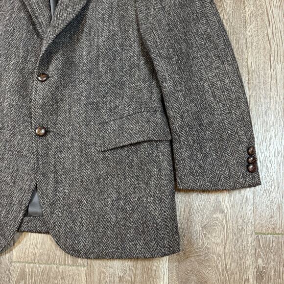 Harris Tweed Sport Coat Mens 42R Wool Harringbone Donegal - Picture 4 of 16